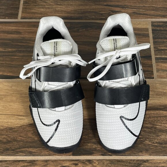 Nike Romaleos 4 Mens Size 5 Weightlifting Shoes White Black Training Sneakers - Picture 12 of 13
